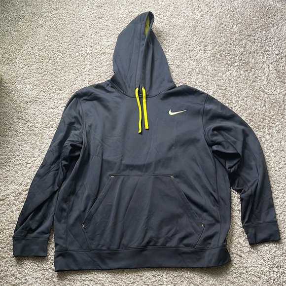 Nike Other - ⭐️Nike Therma Fit Hoodie Dark Grey with Neon Accents Size XXL⭐️
